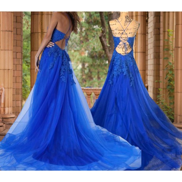 Lulus Sequin Embroidered Tulle Everlasting Enchantment Maxi Dress Size: M - Picture 3 of 8